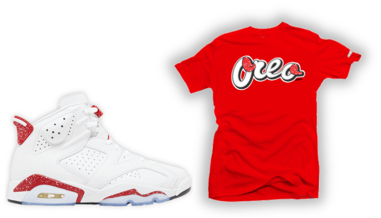 Shirts to match Jordan 6 Retro Red Oreo